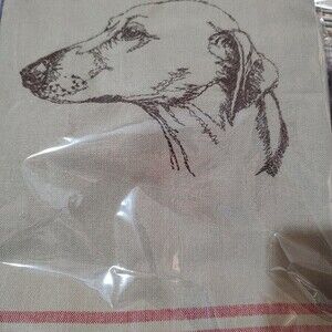Set of 2 Custom Embroidered Azawakh Kitchen Towels